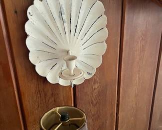 Metal White Wall Sconce Candle Holder - $10