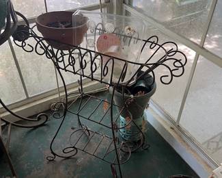 Wrought Iron Plant Stand - $30