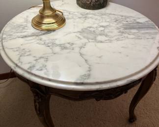 MARBLE TOP TABLE LAMP TABLE