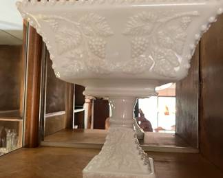 MILK GLASS COMPOTE