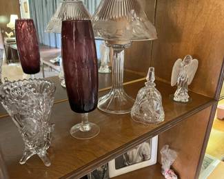 LAMP, BELL, VASE, ANGEL - GLASS