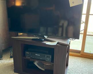 TV, VCR ON STAND