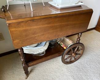 DROP LEAF TEA CART / SERVER