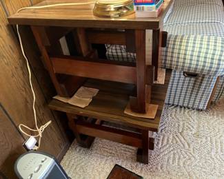 PAIR OF PINE LAMP TABLES