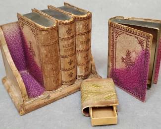 LM035 Antique Mini Book Shaped Hiding Boxes