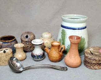 LM067 Mini Pottery, Stone Trinket Boxes