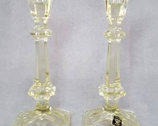 LM026 Champagne Crystal Candleholders