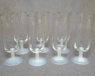 LM034 Opalescent Stemmed Crystal Cordials