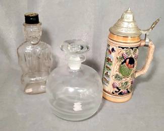 LM086 German Stein, Decanter, Lincoln Bank