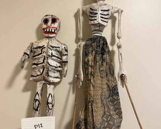 Carved Wood Skeletons