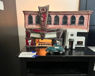 Sculpture Of Theatre And Steak N Shake With Car By Jerry Barta