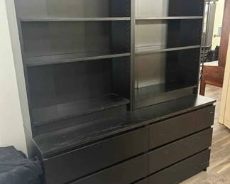 Dresser With Book Storage Shelves