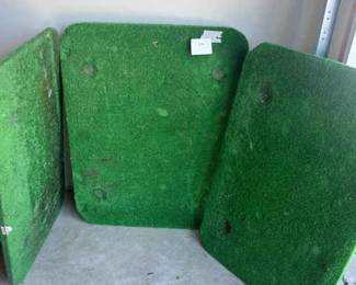 3 Dollies Covered In Artificial Grass