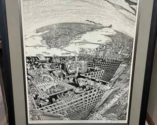 Framed Skyscraper Print 80 200 By B MComb