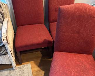 6 parsons  chairs  slipcovers are available for these chairs also ,sold separately very reasonable 