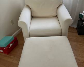 Comfortable club chair with ottoman 