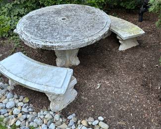 Cement patio set 
