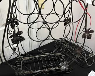 Wrought iron wine racks 