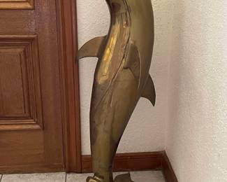 Vintage Brass Dolphin 