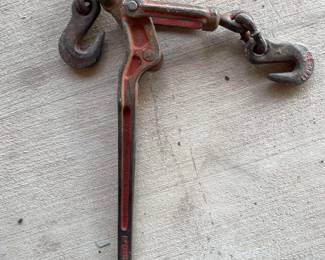 Vintage Chain Load Binder with hooks