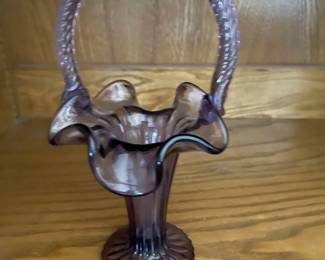 Fenton Purple Small Basket 
