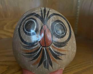 Vintage Mexican Pottery Owl