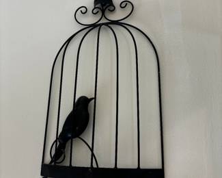 METAL BIRD IN A CAGE