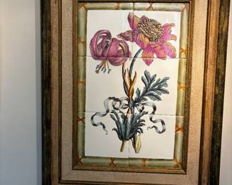 FRAMED TILE ARTWORK PAIR