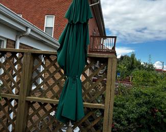 AGAINST THE WALL UMBRELLA AND STAND