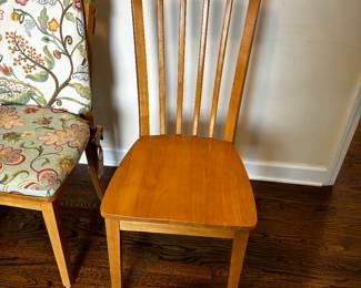 SET OF FOUR WOOD DINING CHAIRS