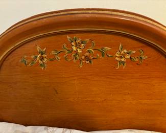 FLORAL TWIN HEADBOARD,, FOOTBOARD BOXSPRING AND MATTRESS