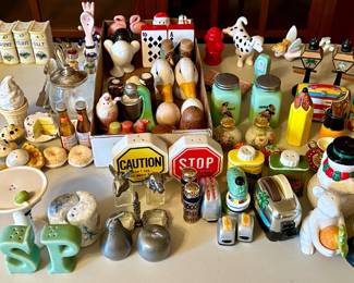56 Salt and Pepper Shakers- Selling as a lot only- Make Offers. OFFERS accepted after 12pm Friday.