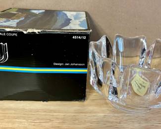 2x- Corona by Orrefors Bowl by Jan Johansson