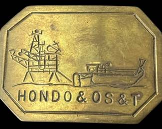 Hondo OS  T Brass Belt Buckle