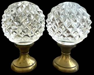 French Cut Crystal Newel Post Finials