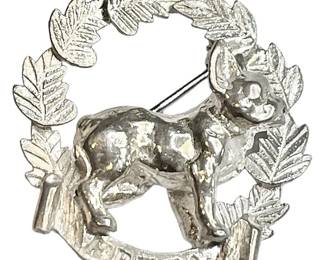 Sterling Silver BroochBoston Terrier