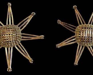 Rose Gold Tone Star Brooches