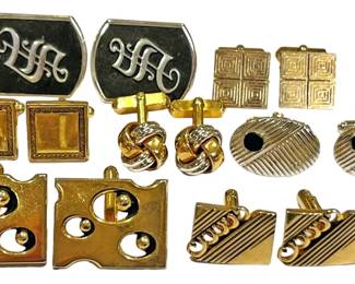 Elegant Gold Silver Toned Cuff LInks