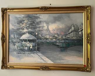 framed picture of Paris