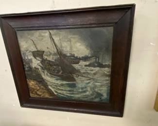 Late 19th/Early 20th c Oil on Board