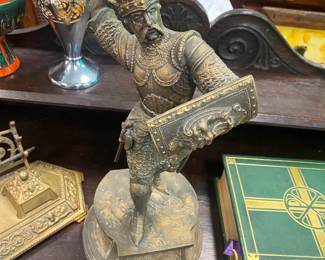Spelter Warrior/Knight Statue