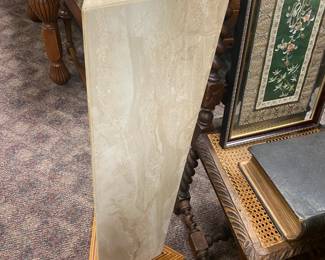 Unusual Marble Pedestal - Mid Century
