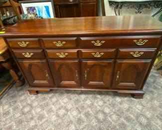 Nice Cherry Buffet w/ Silver Drawer