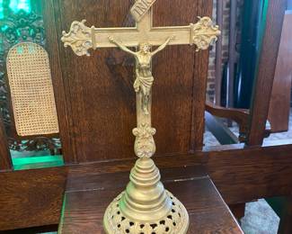 Original Brass Crucifix from St. Clement's Church in Woodlawn
