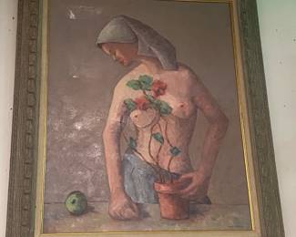 Oil on Canvas Portrait by Birmingham Artist Jean Williams