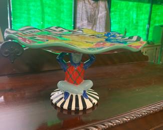 Tracy Porter "Poetic Wanderlust" Cake Plate w/ Monkey Base