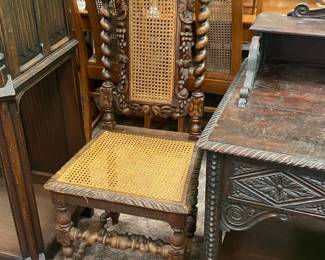 One of a Pair French Hunt Chairs circa 1880's