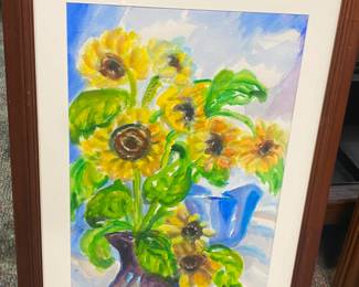 EL KING Watercolor of Sunflowers
