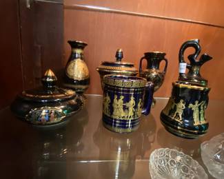 Greek Porcelain w/ Gold Decoration