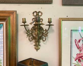 One of a pair Brass Candle Sconces